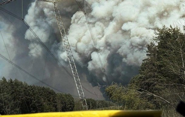 У Чорнобильській зоні зафіксовано великомасштабну пожежу
