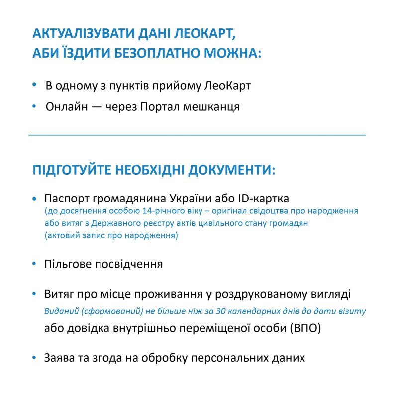 Львів відновлює пільговий проїзд для мешканців громади: інструкція з розблокування «ЛеоКарт»