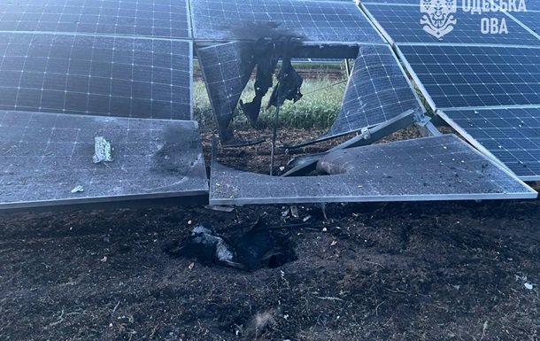 В Одеській області пошкоджено сонячні панелі внаслідок атаки російських безпілотників