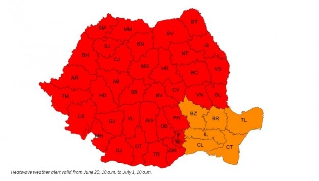В Румунії запроваджено "червоне" попередження через екстремальну спеку по всій країні