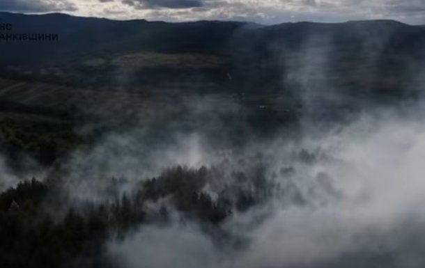 На Прикарпатті тривають зусилля з ліквідації лісової пожежі, яка не вщухає вже другий день