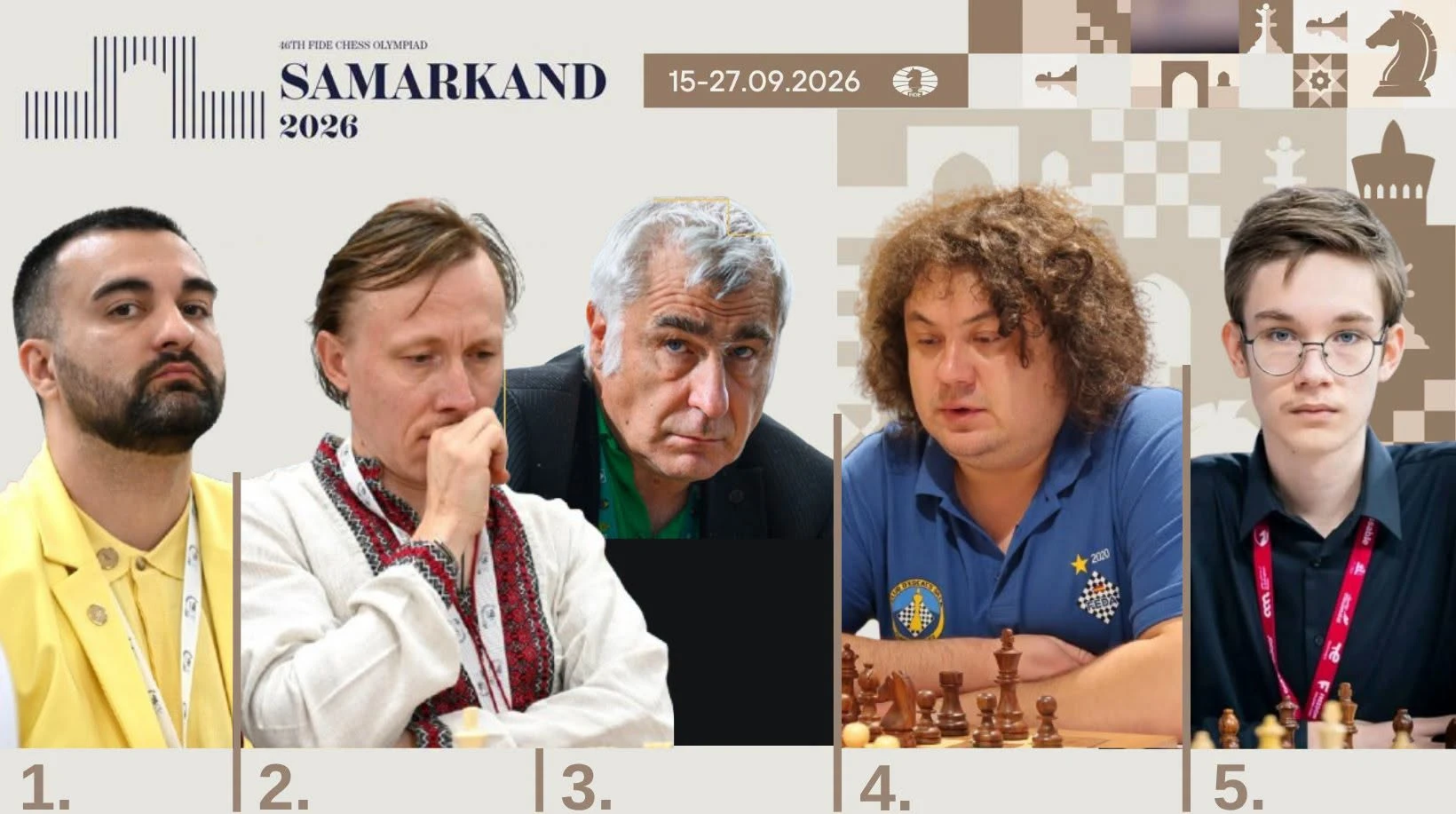Склад шахових збірних України на Олімпіаді-2026: офіційне оголошення