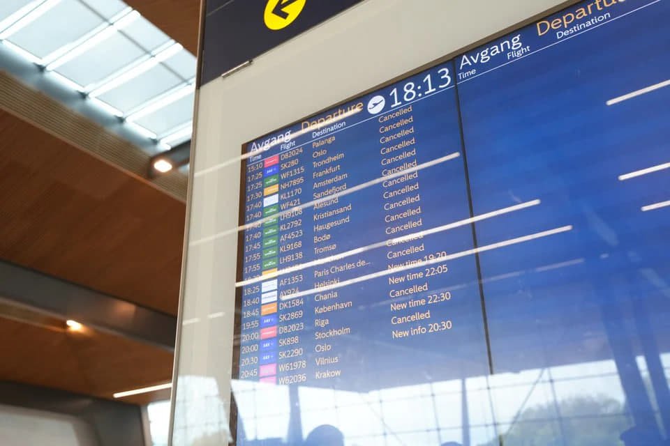 У Норвегії скасовано майже 150 рейсів через страйк авіадиспетчерів