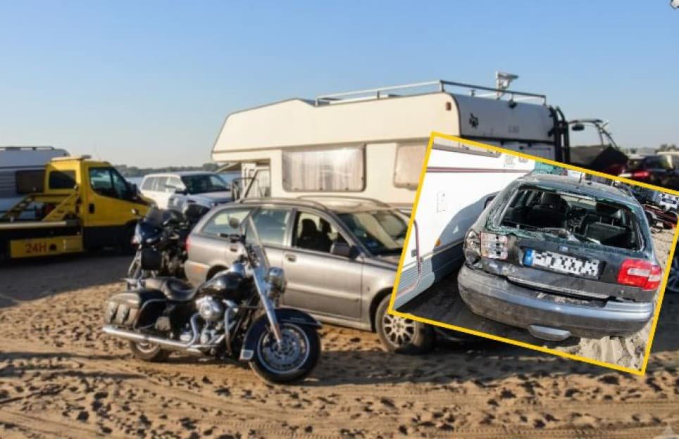 У Польщі п’яний водій з України пошкодив десять автомобілів на парковці біля пляжу