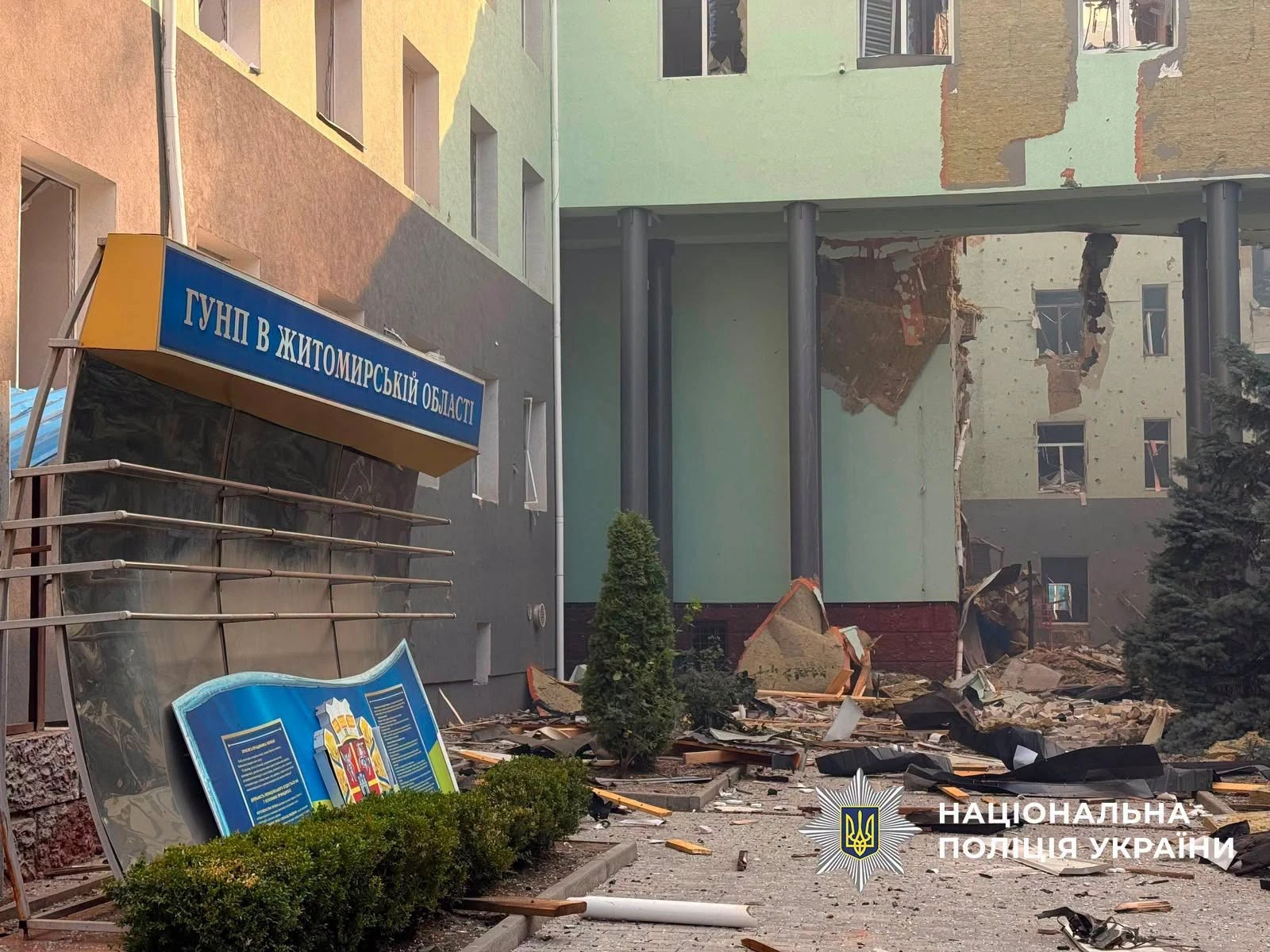 Удар російських дронів по ГУ Нацполіції в Житомирській області: трагічні наслідки, є загиблі та поранені