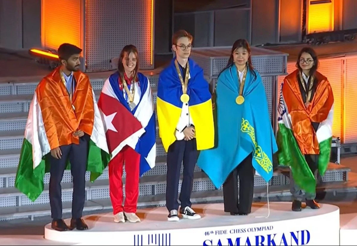 Ігор Самуненков виборов золоту медаль на Всесвітній шаховій Олімпіаді в індивідуальному заліку