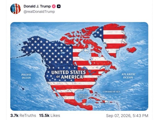 Ісландія спрямувала виклик американському послу через карту Трампа, на якій острів позначений під прапором США