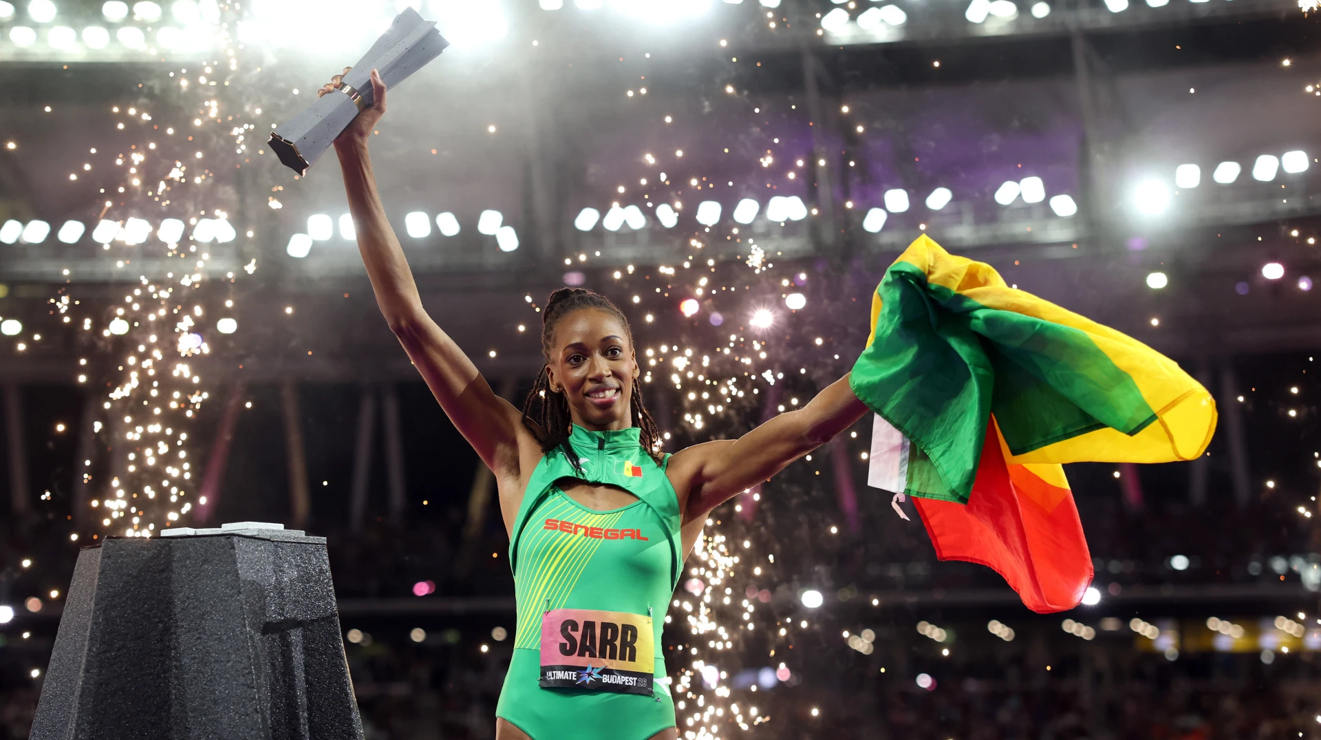 Сарр, 23-річна атлетка з Сенегалу, здобула титул абсолютної чемпіонки світу у потрійному стрибку