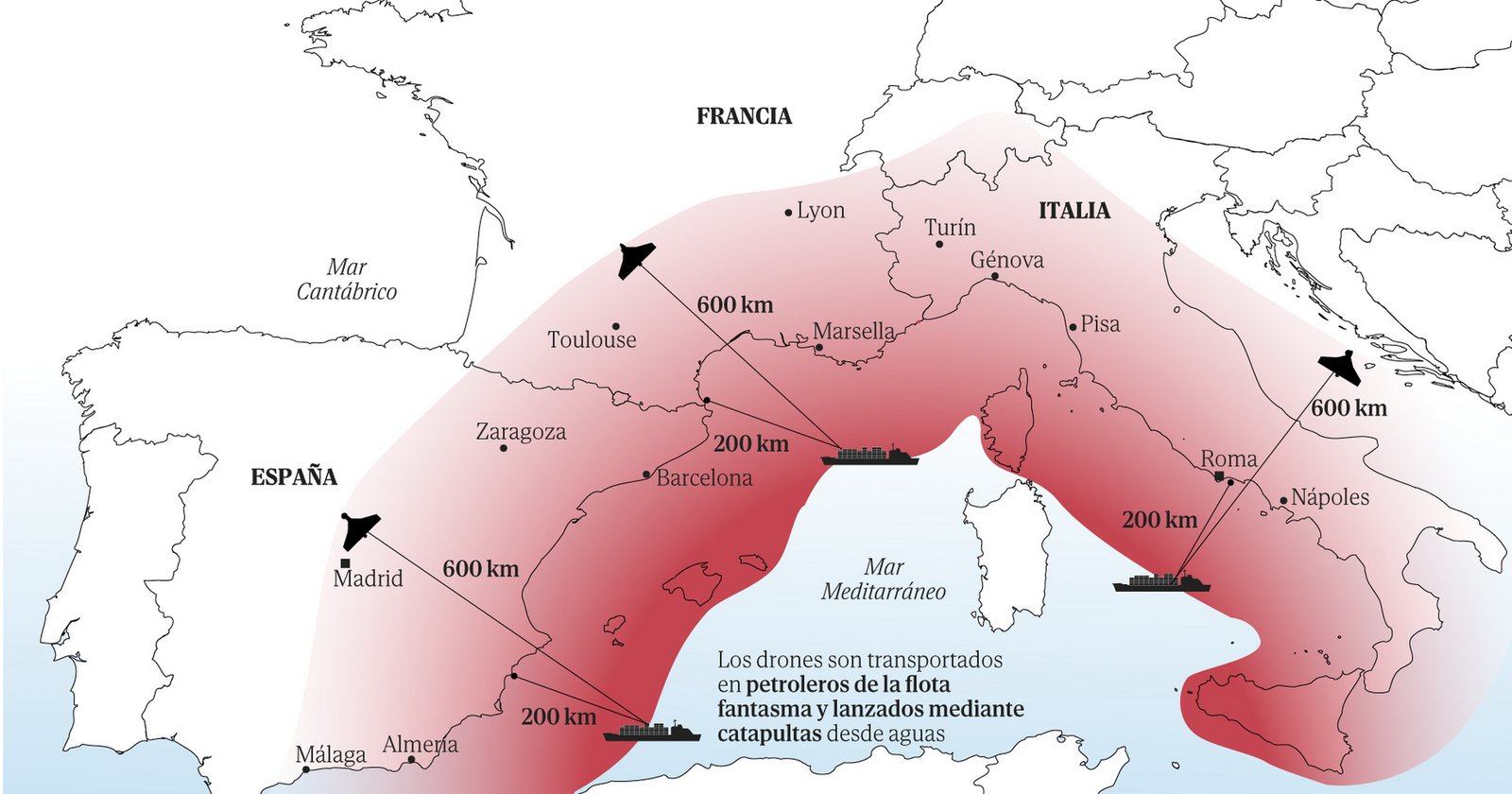ЦРУ повідомляє про загрозу атак дронів Росії на Іспанію, Францію та Італію