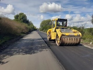 У Львівській області активно ремонтують дорогу місцевого значення Нагірне – Добромиль