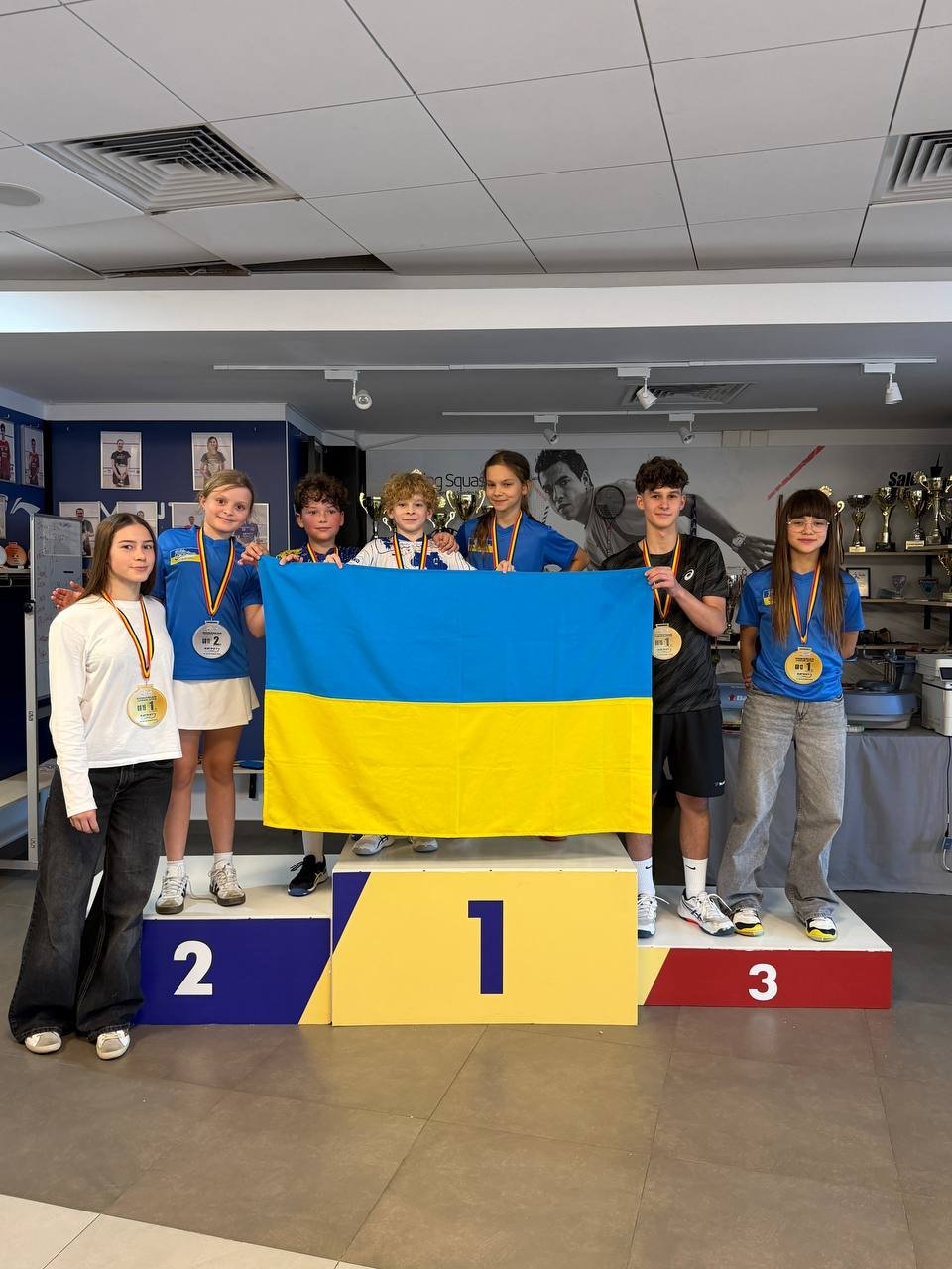 9-річна Анастасія Ковтун здобула срібло на дебютному міжнародному турнірі зі сквошу: українці вибороли п'ять золотих і дві срібні медалі в Бухаресті